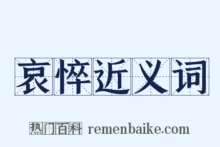 哀悴近义词是什么意思的图片